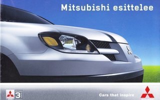 Mitsubishi mallisto -esite 2000-luvun alusta