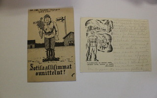 Kenttäpostikortit 1940 ja 1941 leimoilla