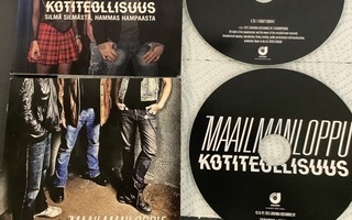 2 X KOTITEOLLISUUS CDS (MAAILMANLOPPU & SILMÄ SILMÄSTÄ, ...