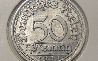 Saksa. 50 pfennig 1921F.