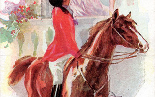 RAKKAUS / Mies suutelee tyttöä ikkunasta hevosen selästä.
