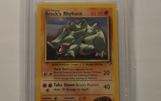 2000 Pokemon Gym heroes Brock's Rhyhorn PSA 9