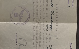 Vanha saksalainen  kirje 1944