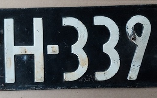 1934 REKISTERIKILPI Hämeen lääni H-3391