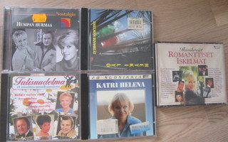 Cd-pkt 8 cd iskelmää, tanssimusiikkia, humppaa,Katri Helenaa