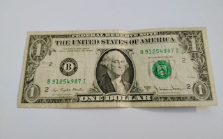 USA 1 Dollari, sarja 1977 A, B= New York, käytetty