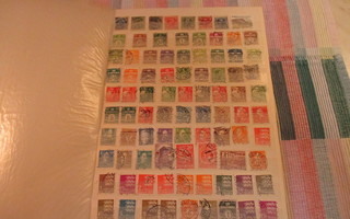 Postimerkkikansio Tanska ja Norja postimerkkejä 546 kpl.