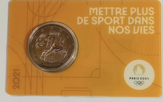Ranska 2021 2 euro Pariisin Olympialaiset 2024 kortissa