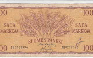 100 mk 1957 kar-eng ab0718596  kl 3-4