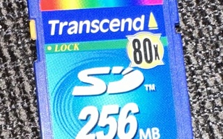 256Mb Transcend SD muistikortti