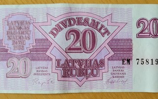 Latvia 20 rupla 1992