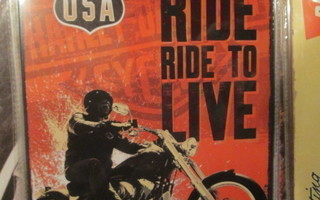Peltikyltti Harley-Davidson. Live to Ride - Ride to Live