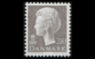 Tanska 710 ** Margrethe 210 öre harmaa (1980)