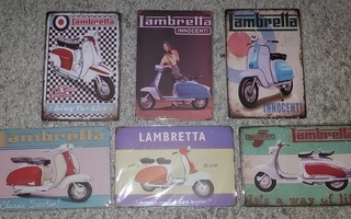 Lambretta peltiset sisustustaulu