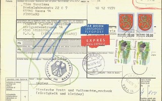 1978 20mk vaakuna ym lento-pikapaketti Saksaan