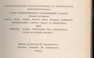 Carl von Linne: Lapinmatka 1732 sid. 1.p 1969