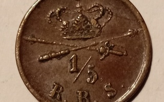 Tanska 1/5 R.B.S 1842