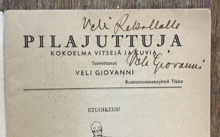OMISTE!: Veli Giovanni: Pilajuttuja, 1947, nid.