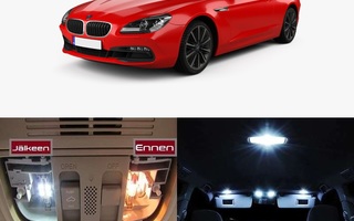"BMW 6 (F12/F13) Sisätilan LED -muutossarja 6000K ; x15
