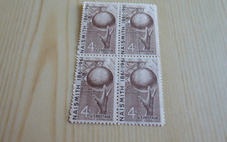 4 kpl USA koripallo postimerkkejä