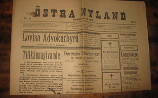 Sanomalehti  Östra Nyland  24.4.1918