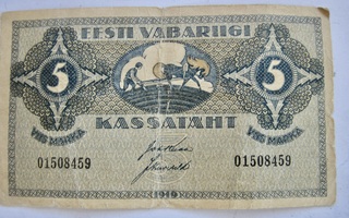 Viro Eesti Estonia 5 mk 1919