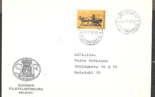 Postilähetys - Pun.risti 1967 (LAPE 830) Hki 10 27.11.1967