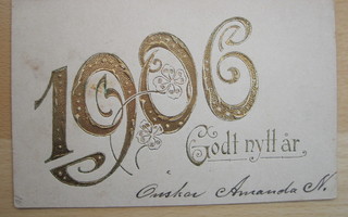 VANHA Postikortti Onnitelukortti 1906
