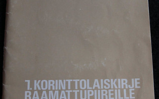 1. Korinttolaiskirje raamattupiireille, Sumiala Markku