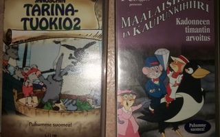 VHS videokasetti Tarinatuokio& Maalaishiiri 2 kpl