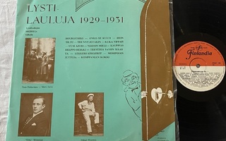 Lystilauluja 1 1929-1931 (LP)