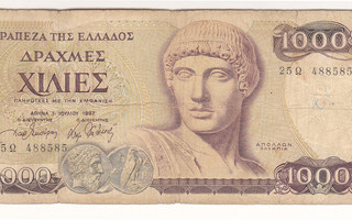 Kreikka 1000 Drachma v.1987 P-202