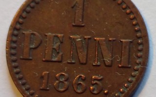 1865 1 penni tyyppi 2.1  kl6