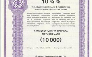 Suomen Teollisuuspankki 10 3/4 %:n obligaatiolaina II 1985