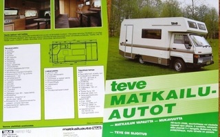 1988 Toyota Hiace TEVE matkailuauto esite - suom - KUIN UUSI
