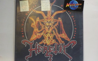 HERETIC - GODS OVER HUMANS, SLAVES UNDER SATAN M-/M- LP