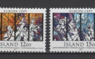 (S0620) ICELAND, 1987 (Europa. Stained Glass Windows). MNH**