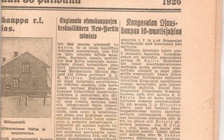 Yhteishyvä, sanomalehti, 5 kpl. , 1926.
