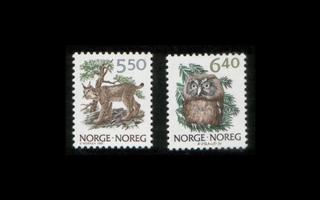 Norja 1059-60 ** Käyttösarja luonto (1991)