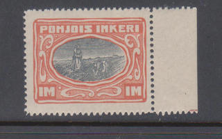 Pohjois-Inkeri II 1mk postituore ** merkki.