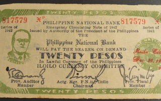Filippiinit 1942 20 Pesos