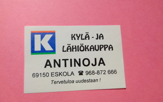 TT-etiketti K Kylä- ja lähiökauppa Antinoja, Eskola