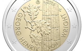 2€ Juhlaraha Suomi 2016 Georg Henrik von Wright