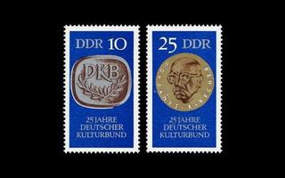 DDR 1592-3 ** Kulttuuriliitto 25v (1970)