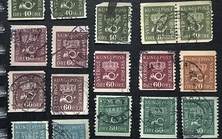 Ruotsi, Kruunu ja postitorvi öre, kr, 1920 - 33 Sverige