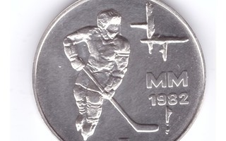 Suomi 50 Markkaa - Jääkiekon MM-kisat 1982 Hopeaa 500 UNC