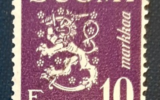 1947  m/-30 Leijonamerkki  violetti 10 mk, Lape325 o