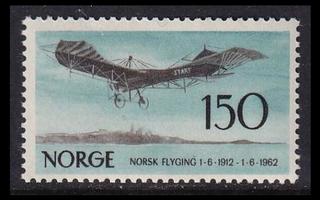 Norja 468 ** Norjan ilmailu 50v (1962)