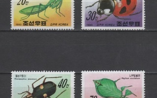 (S1282) NORTH KOREA, 1990 (Insects). Mi ## 3135-3138. MNH**
