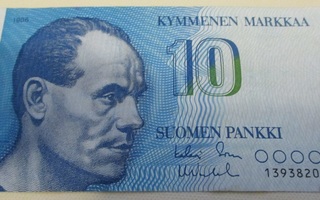 Seteli 10 mk 1986 Suomen Pankki 1393820354